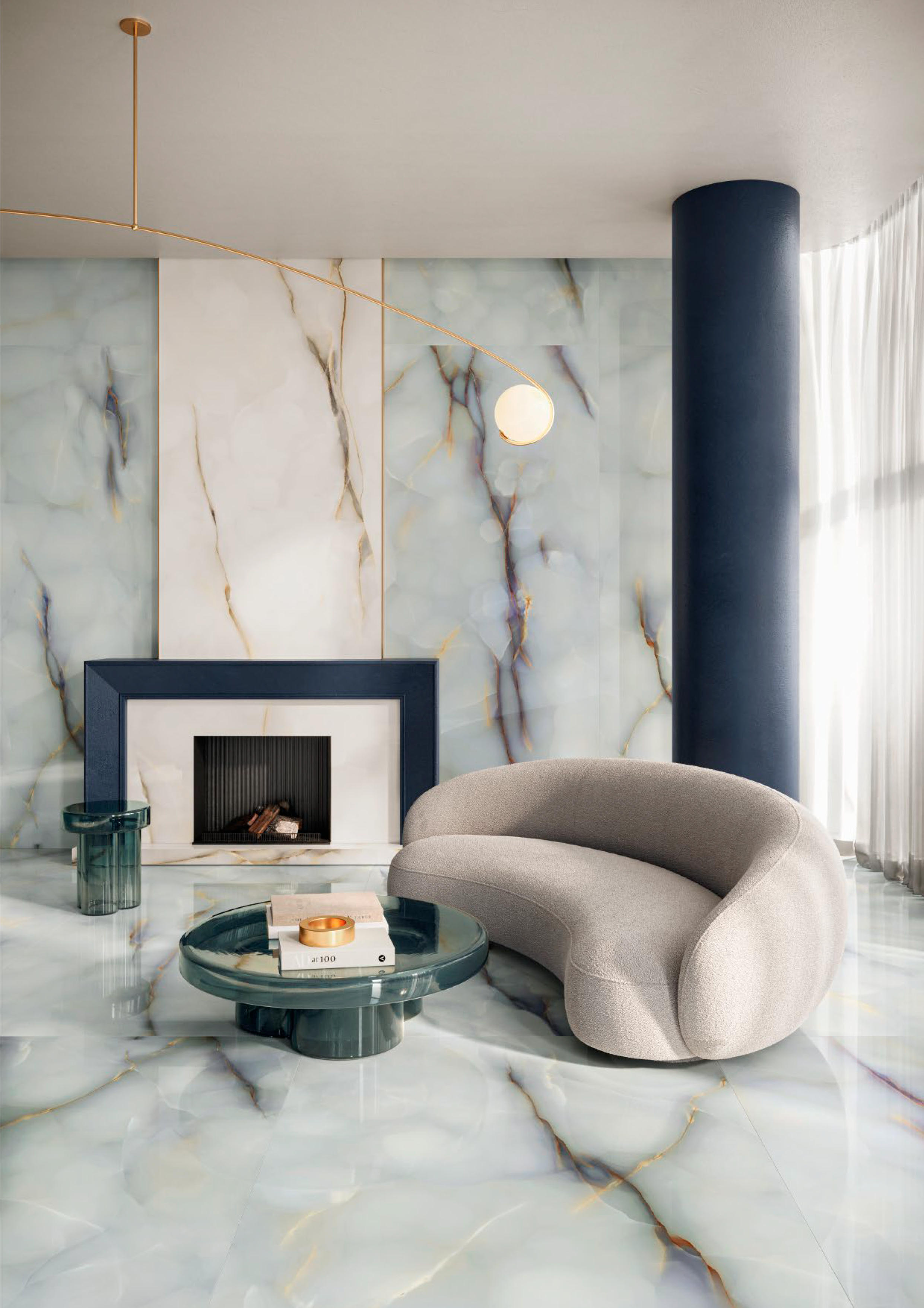Керамогранит Onyx Turchese Silktech 30x60 9мм