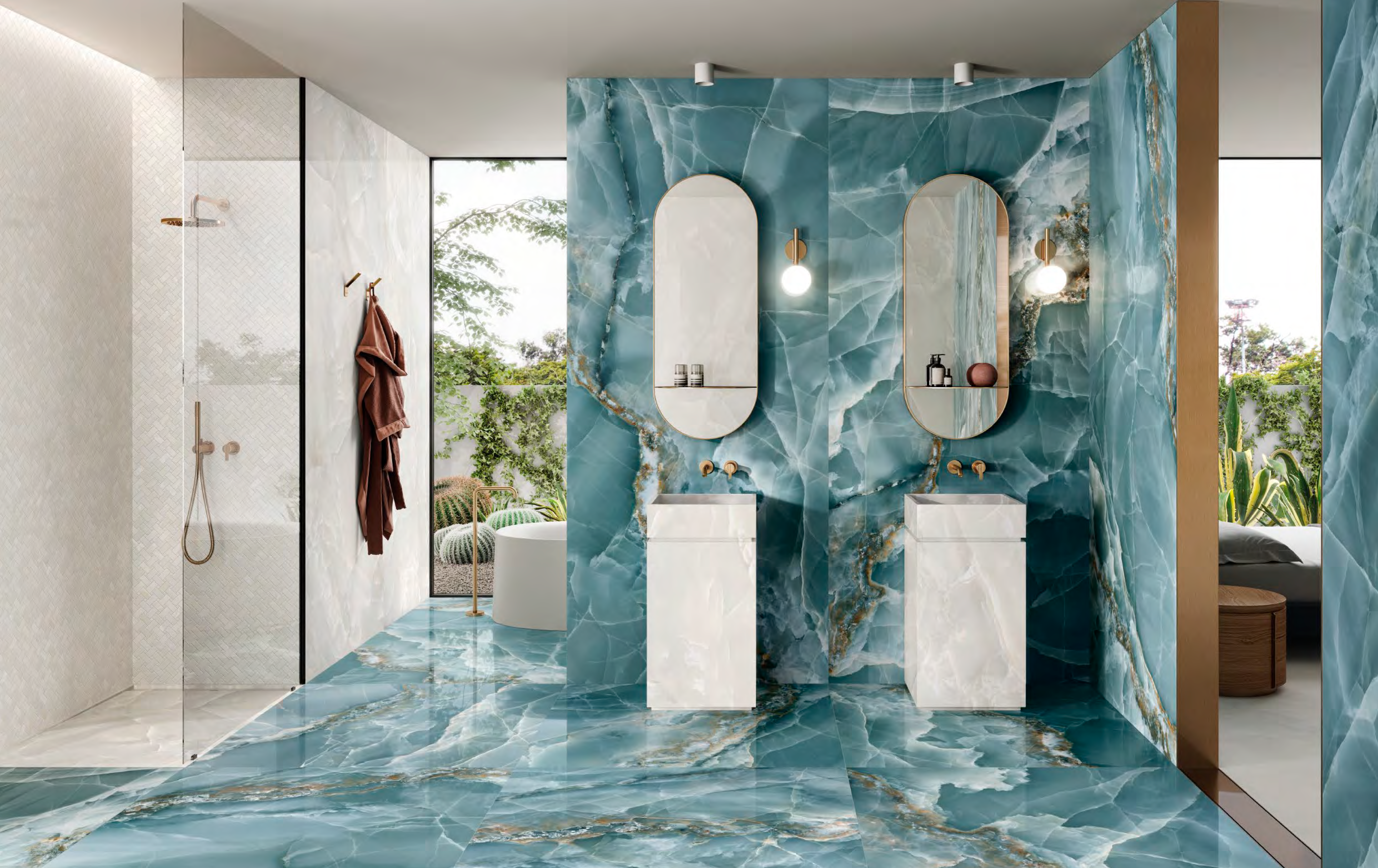 Керамогранит Onyx Green Lappato 120x120 6,5мм